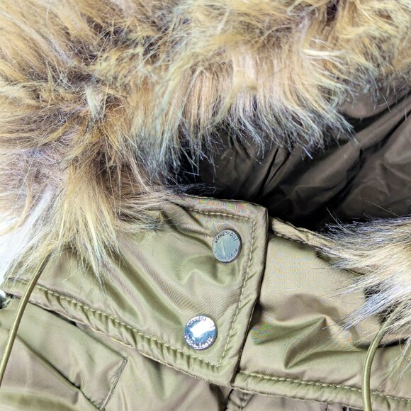 Kenneth Cole Petite Faux-Fur-Trim Hooded Puffer Coat Size PXX / 00 (MSRP $285) - Picture 8 of 8